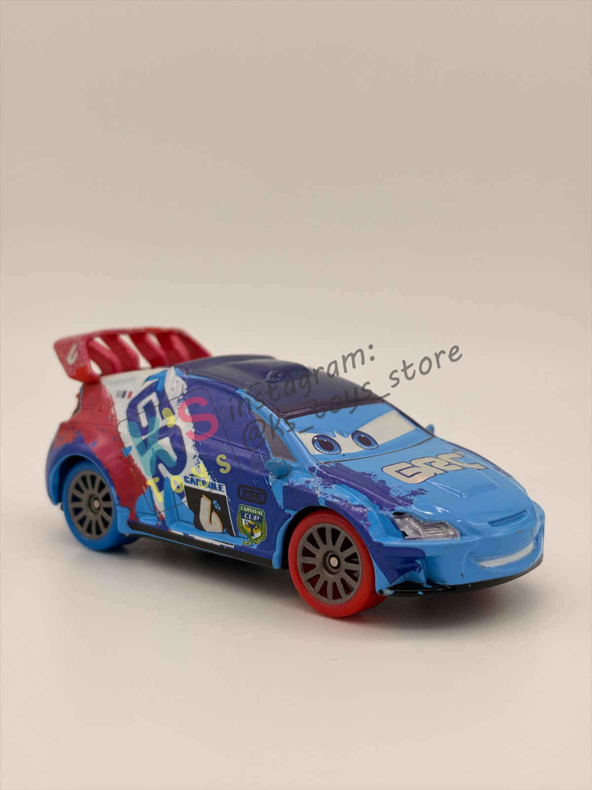 DISNEY STORE OF DISNEY PIXAR CARS 1:43 - CARNIVAL CUP RAOUL CAROULE - CARNIVAL CUP SERIES - PRE-OWNED