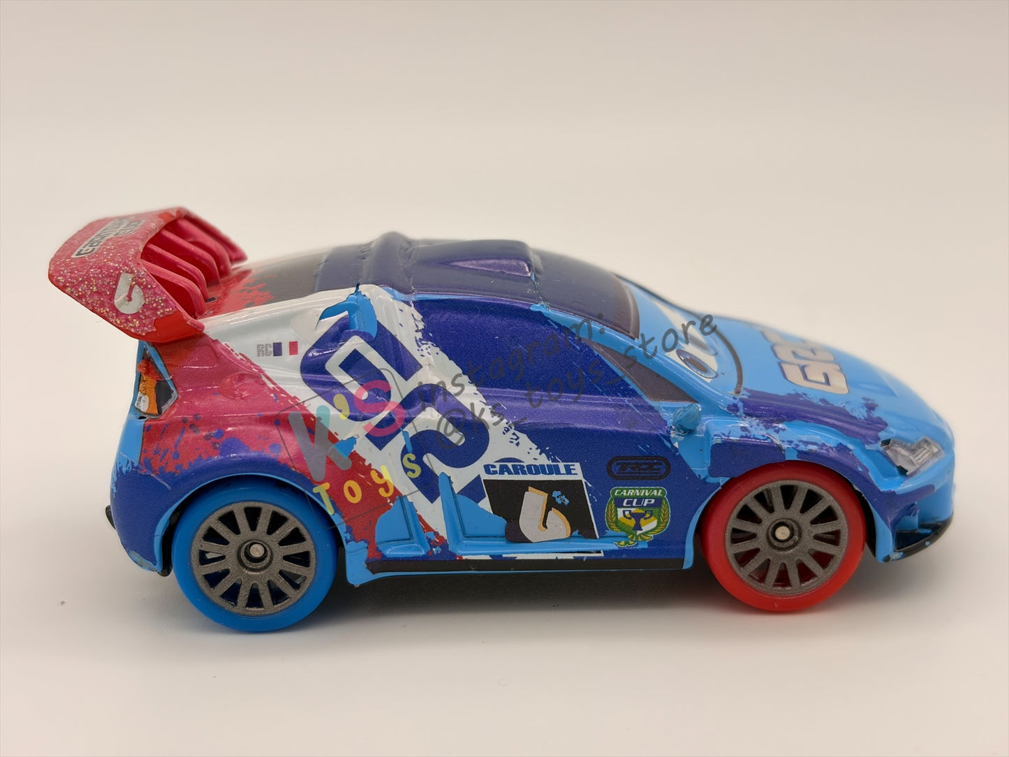 DISNEY STORE OF DISNEY PIXAR CARS 1:43 - CARNIVAL CUP RAOUL CAROULE - CARNIVAL CUP SERIES - PRE-OWNED