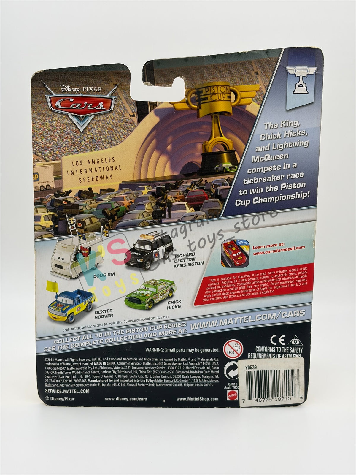 RARE DELUXE DISNEY PIXAR CARS BY MATTEL, "LARRY CAMPER" PISTON CUP - BNIP