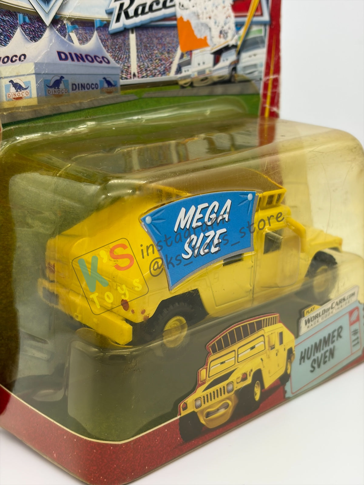 DELUXE / MEGA SIZE DISNEY PIXAR CARS BY MATTEL, HUMMER SVEN #11 - RACE ORAMA - BNIP