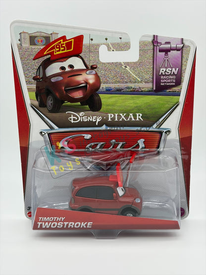 DISNEY PIXAR CARS 1:55 BY MATTEL "TIMOTHY TWOSTROKE" RSN SERIES - BNIP