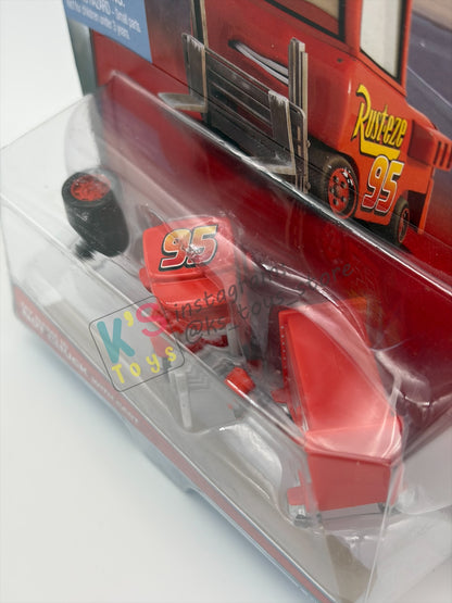DISNEY PIXAR CARS "MY NAME IS NOT CHUCK WITH CART" PISTON CUP SERIES - BNIP