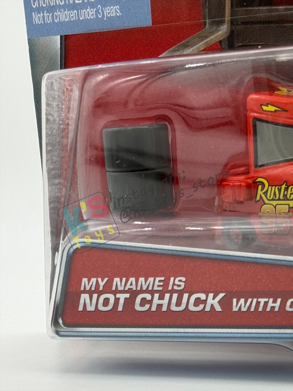 DISNEY PIXAR CARS "MY NAME IS NOT CHUCK WITH CART" PISTON CUP SERIES - BNIP