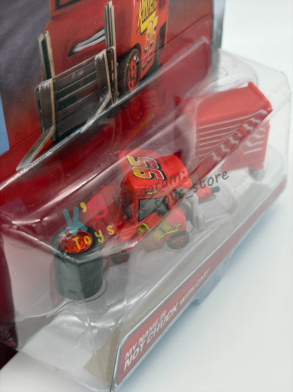DISNEY PIXAR CARS "MY NAME IS NOT CHUCK WITH CART" PISTON CUP SERIES - BNIP