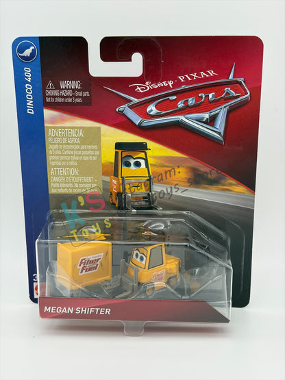 DISNEY PIXAR CARS 1:55 BY MATTEL "MEGAN SHIFTER" DINOCO 400 SERIES - BNIP
