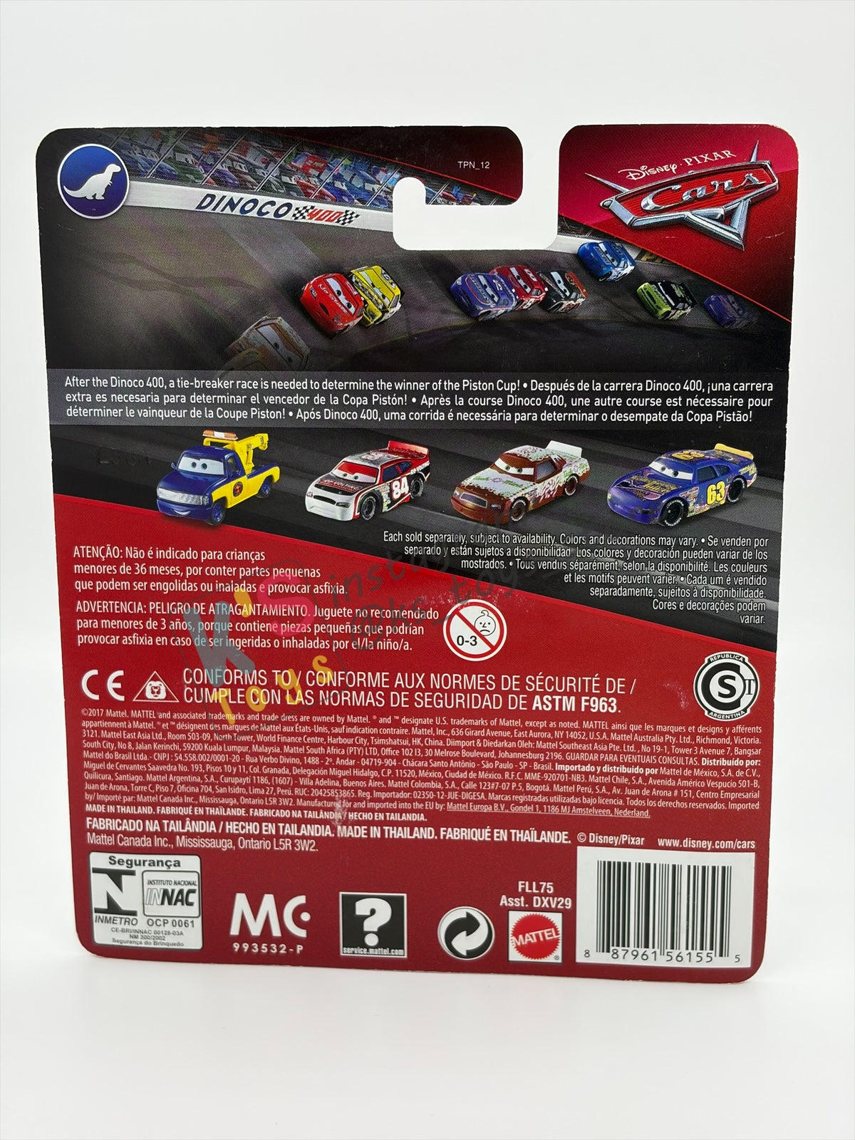 DISNEY PIXAR CARS 1:55 BY MATTEL "MEGAN SHIFTER" DINOCO 400 SERIES - BNIP