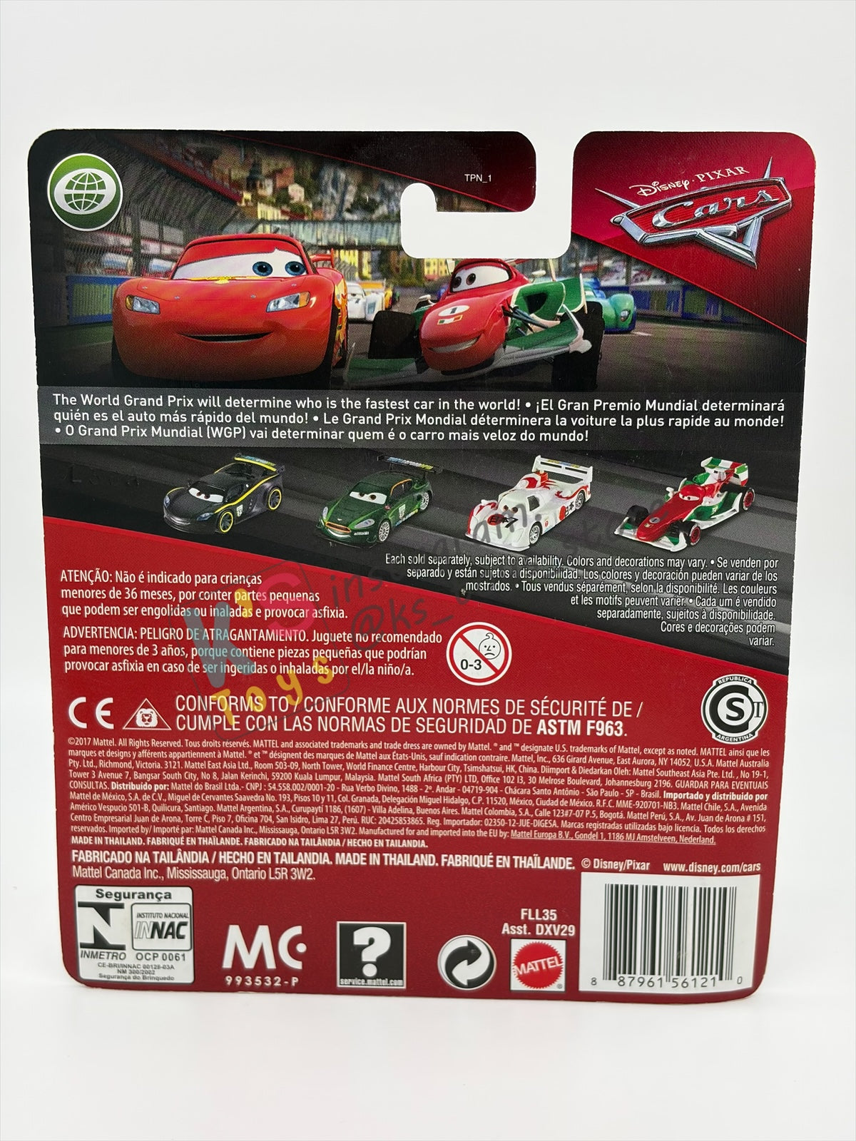 DISNEY PIXAR CARS 1:55 BY MATTEL "HONK CHO" CARS WGP SERIES - BNIP