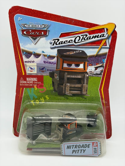 DISNEY PIXAR CARS 1:55 BY MATTEL "NITROADE PITTY #64" RACE ORAMA SERIES - BNIP