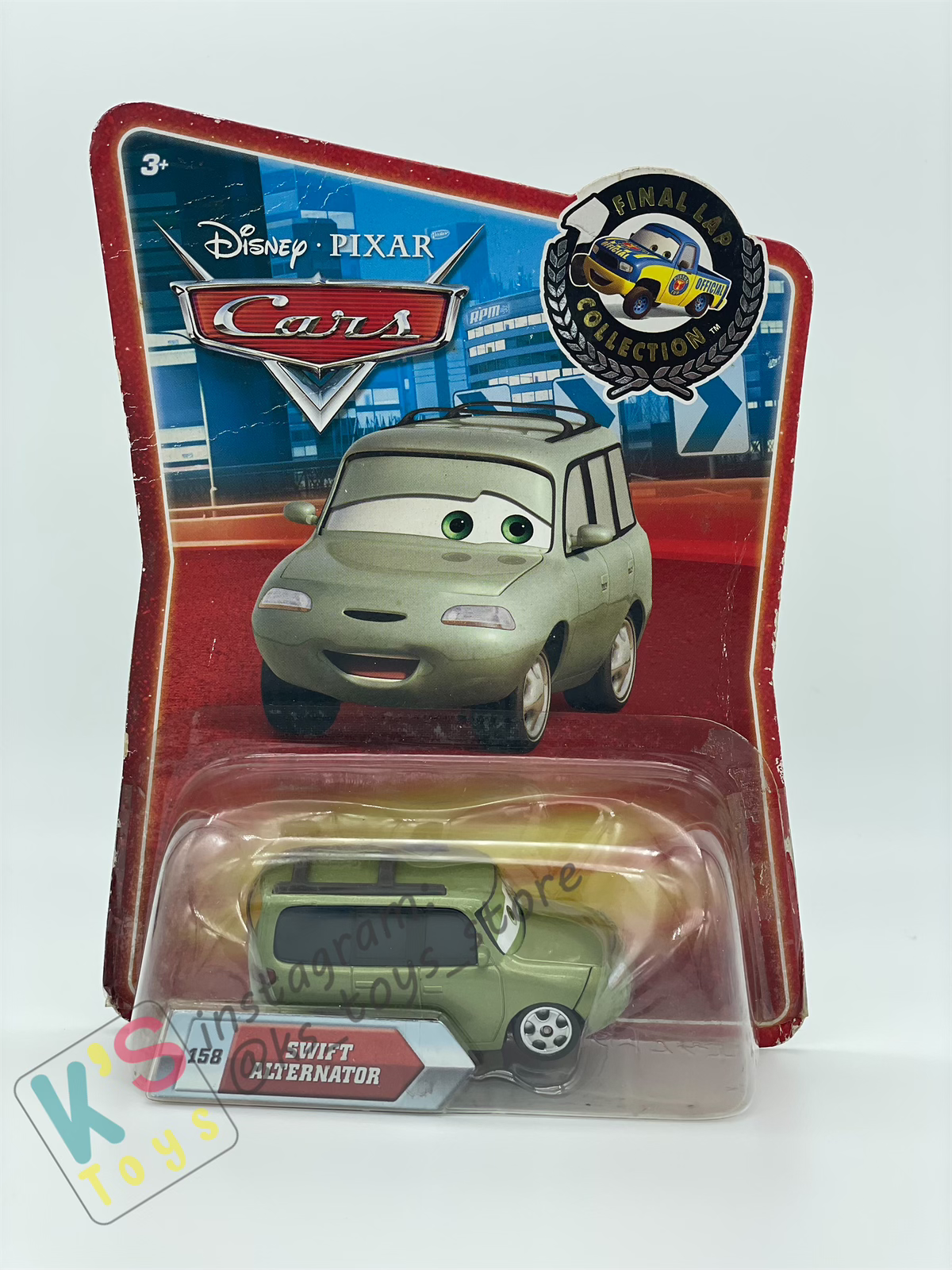 RARE DISNEY PIXAR CARS BY MATTEL, SWIFT ALTERNATOR - FINAL LAP - BNIP