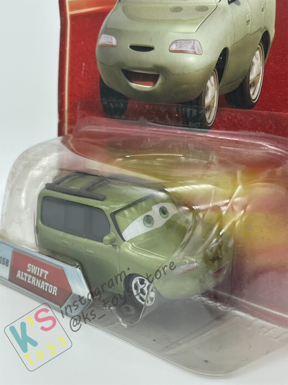 RARE DISNEY PIXAR CARS BY MATTEL, SWIFT ALTERNATOR - FINAL LAP - BNIP