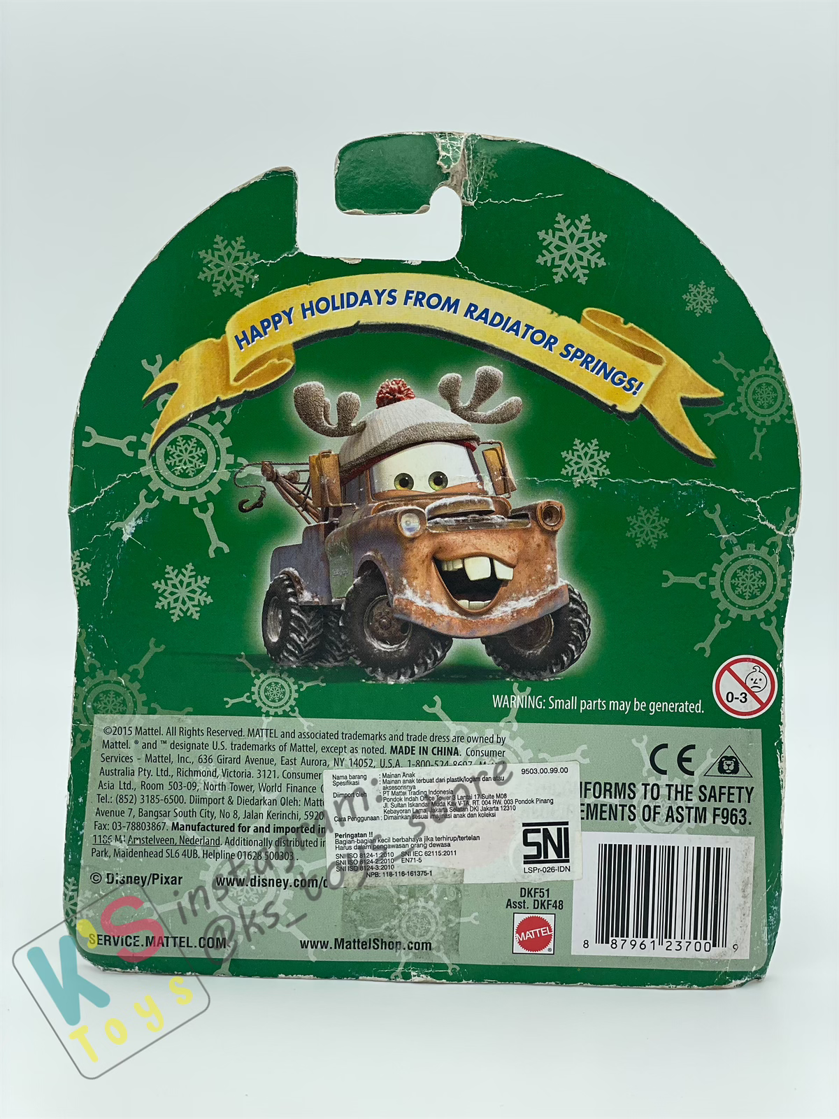 Christmas Ball REINDEER MATER Die Cast 1:55 Disney Pixar Cars by Mattel, BNIP