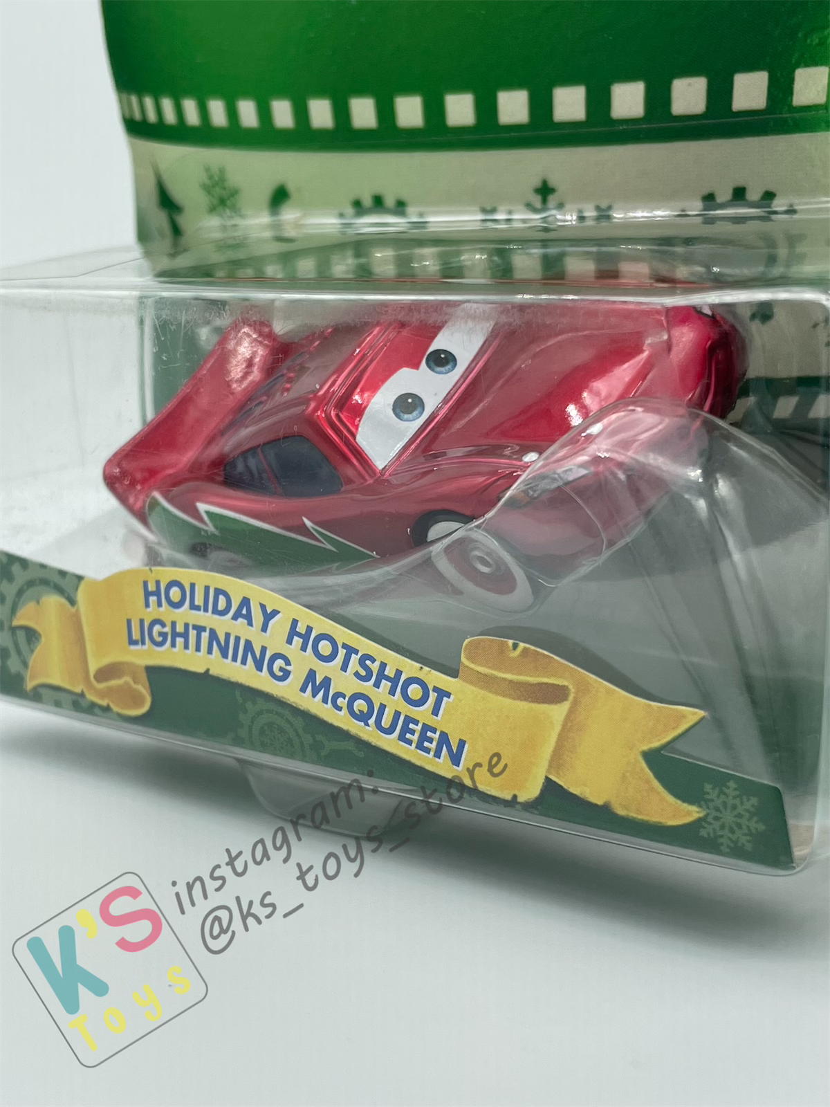 Christmas Ball LIGHTNING MCQUEEN, HOLIDAY HOTSHOT Die Cast 1:55 Disney Pixar Cars by Mattel, BNIP