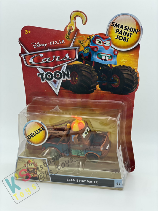 DELUXE DISNEY PIXAR CARS "BEANIE HAT MATER"- MONSTER TRUCK MATER - Cars Toon - BNIP