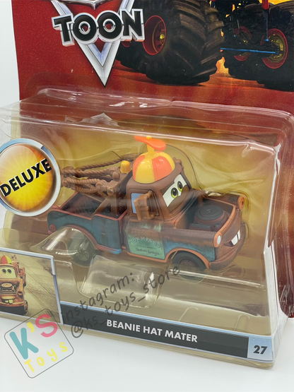 DELUXE DISNEY PIXAR CARS "BEANIE HAT MATER"- MONSTER TRUCK MATER - Cars Toon - BNIP