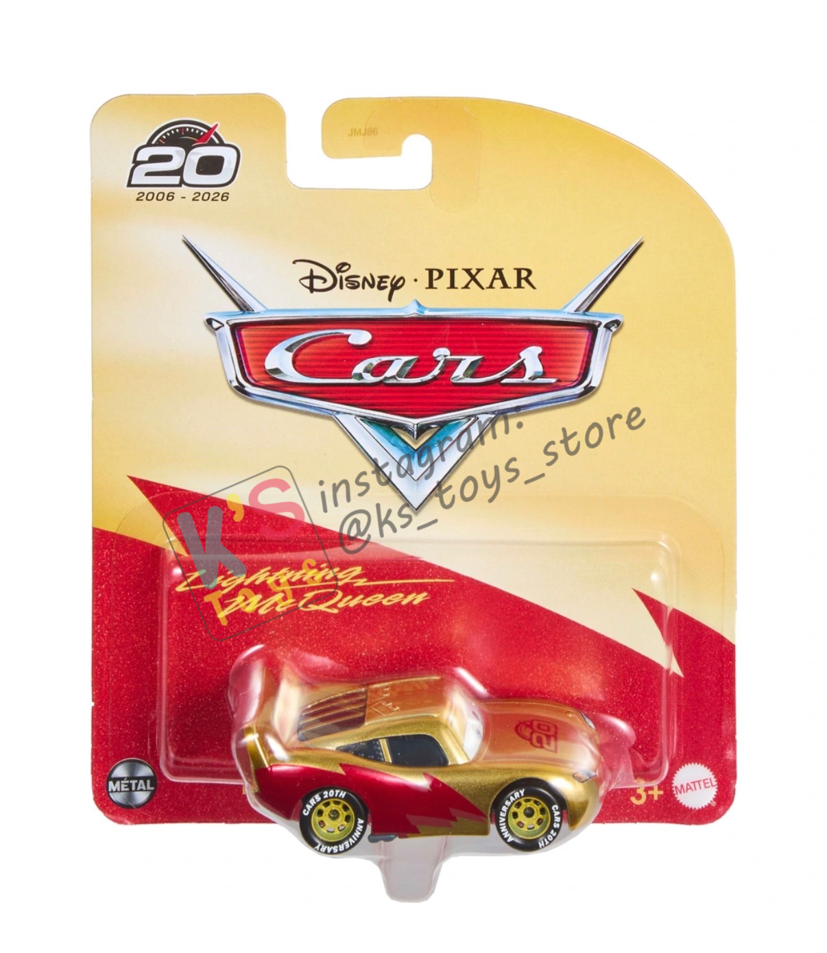PRE-ORDER - SPECIAL EDITION DISNEY PIXAR CARS BY MATTEL 1:55, "20TH ANNIVERSARY GOLDEN ANNIVERSARY LIGHTNING MCQUEEN" - 2026 PROMO 20TH ANNIVERSARY SERIES - BNIP