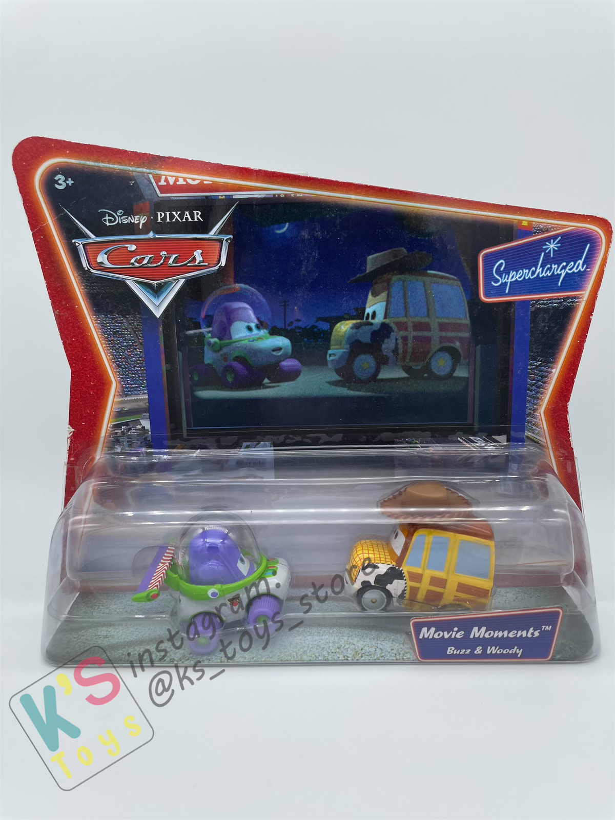 Disney Pixar Cars 1:55 by Mattel 2-Pack Movie Moments, BUZZ & WOODY - Supercharged - BNIP