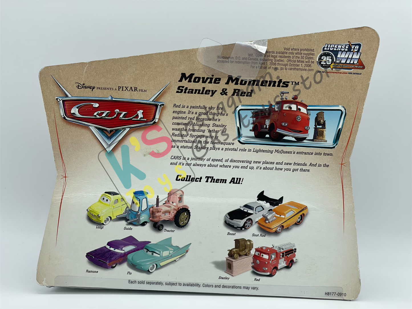 Disney Pixar Cars 1:55 by Mattel 2-Pack Movie Moments, RED & STANLEY - BNIP