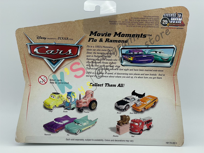 Disney Pixar Cars 1:55 by Mattel 2-Pack MOVIE MOMENTS, FLO & RAMONE - BNIP