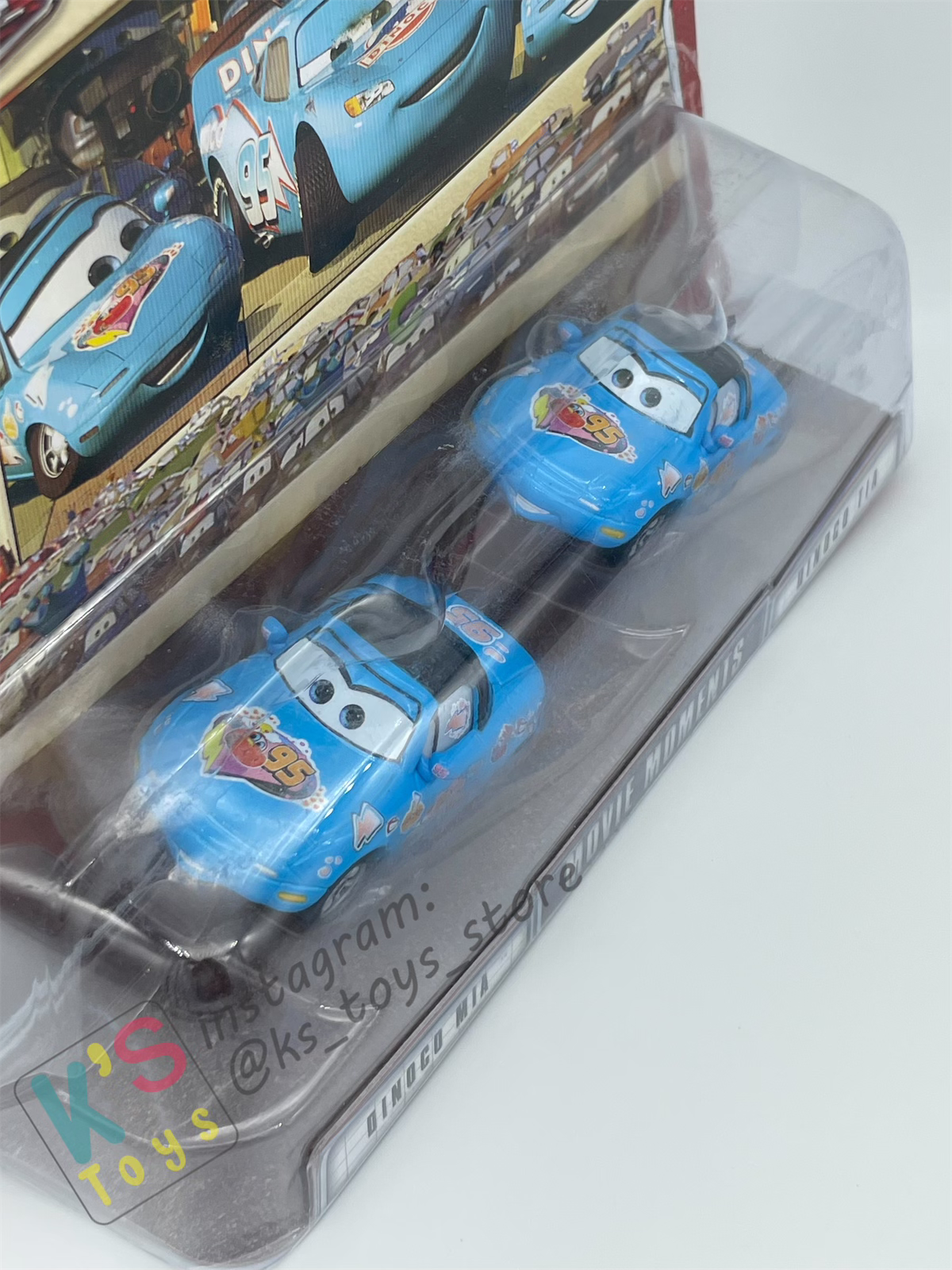 Disney Pixar Cars 1:55 by Mattel 2-Pack MOVIE MOMENTS, DINOCO MIA & DINOCO TIA - BNIP