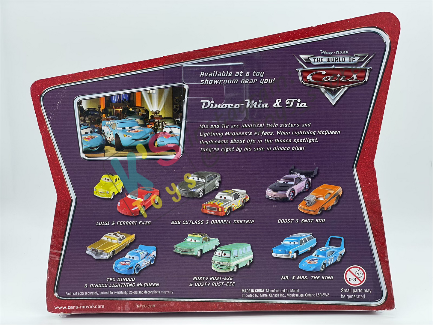 Disney Pixar Cars 1:55 by Mattel 2-Pack MOVIE MOMENTS, DINOCO MIA & DINOCO TIA - BNIP