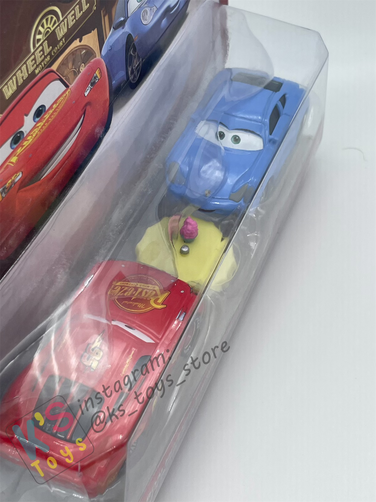 Disney Pixar Cars 1:55 by Mattel 2-Pack Wheel Well Motel, HUDSON HORNET PISTON CUP LIGHTNING MCQUEEN & SALLY- BNIP