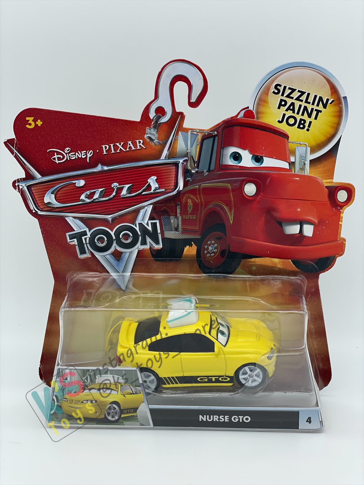 DISNEY PIXAR CARS "NURSE GTO" RESCUE SQUAD MATER SERIES - Cars Toon - BNIP