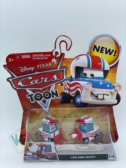 DISNEY PIXAR CARS "LUG & NUTTY" MATER THE GREATER SERIES - Cars Toon - BNIP