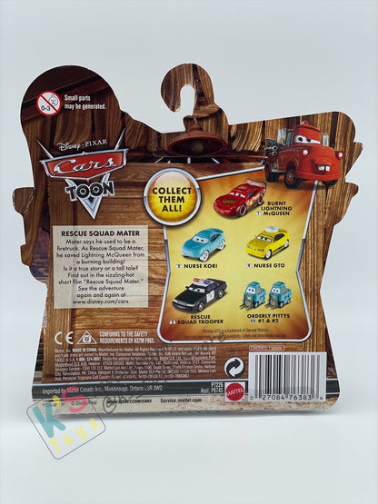 DISNEY PIXAR CARS "RESCUE SQUAD TROOPER" RESCUE SQUAD MATER SERIES - Cars Toon - BNIP