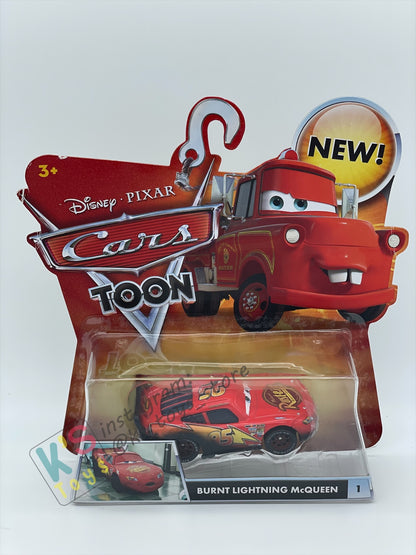 DISNEY PIXAR CARS "BURNT LIGHTNING MCQUEEN" RESCUE SQUAD MATER SERIES - Cars Toon - BNIP