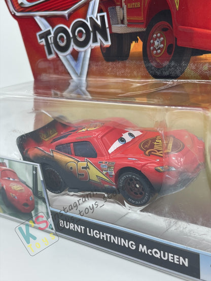 DISNEY PIXAR CARS "BURNT LIGHTNING MCQUEEN" RESCUE SQUAD MATER SERIES - Cars Toon - BNIP