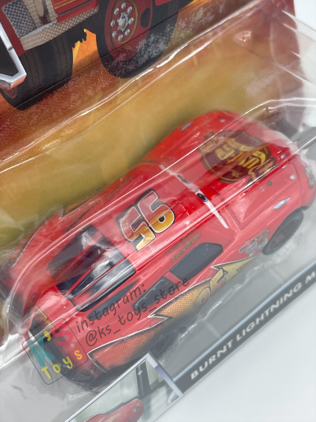 DISNEY PIXAR CARS "BURNT LIGHTNING MCQUEEN" RESCUE SQUAD MATER SERIES - Cars Toon - BNIP
