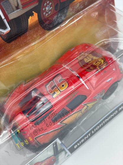 DISNEY PIXAR CARS "BURNT LIGHTNING MCQUEEN" RESCUE SQUAD MATER SERIES - Cars Toon - BNIP