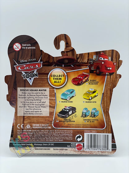 DISNEY PIXAR CARS "BURNT LIGHTNING MCQUEEN" RESCUE SQUAD MATER SERIES - Cars Toon - BNIP