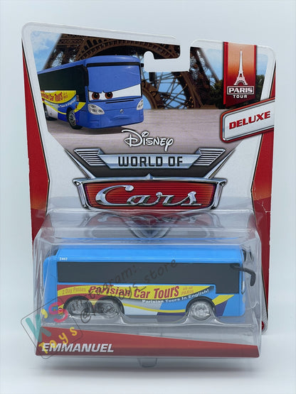 DELUXE DISNEY PIXAR CARS BY MATTEL, "EMMANUEL" PARIS TOUR SERIES - BNIP