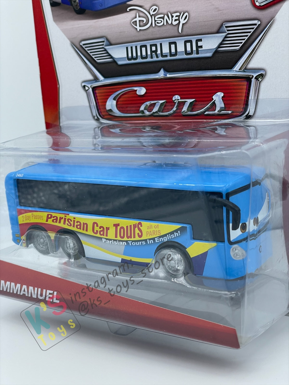 DELUXE DISNEY PIXAR CARS BY MATTEL, "EMMANUEL" PARIS TOUR SERIES - BNIP