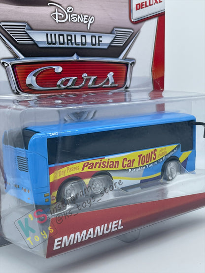 DELUXE DISNEY PIXAR CARS BY MATTEL, "EMMANUEL" PARIS TOUR SERIES - BNIP