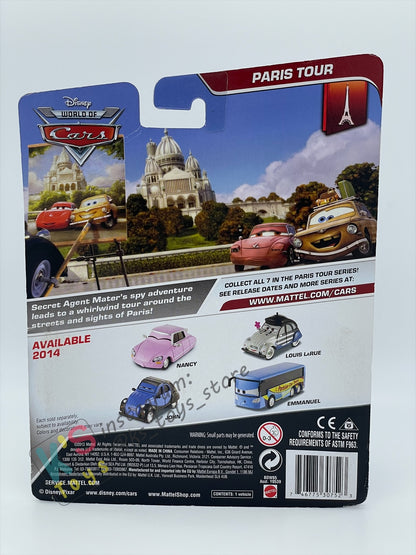 DELUXE DISNEY PIXAR CARS BY MATTEL, "EMMANUEL" PARIS TOUR SERIES - BNIP