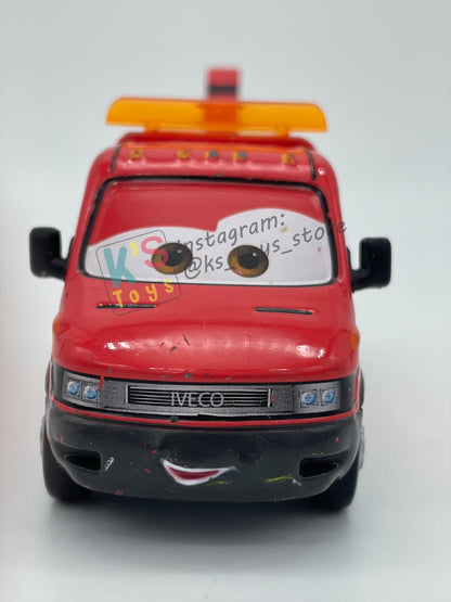 PRE-OWNED / LOOSE DISNEY PIXAR CARS BY MATTEL - "TOWIN EOIN" (MISSING THE HANGING TOW) - PLAYED WITH CONDITION - READ DESCRIPTION!!!!!!!!!!!