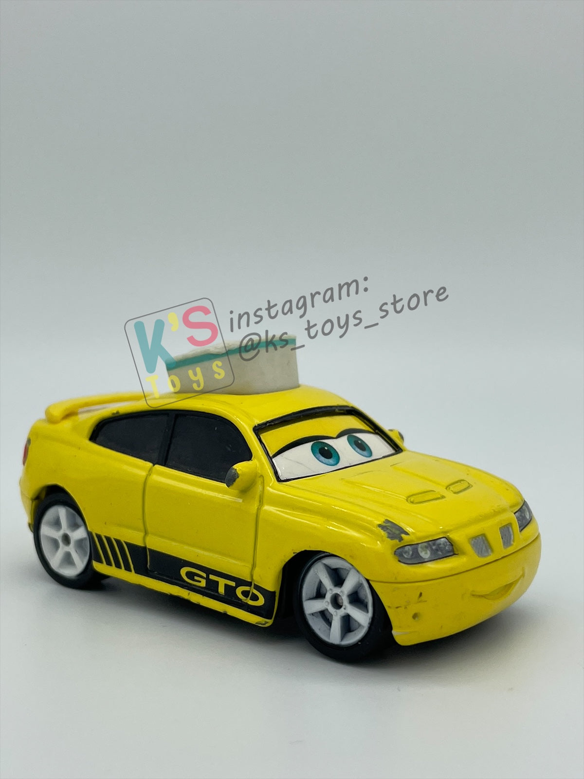 PRE-OWNED / LOOSE DISNEY PIXAR CARS BY MATTEL - "NURSE GTO" - PLAYED WITH CONDITION - READ DESCRIPTION!!!!!!!!!!!