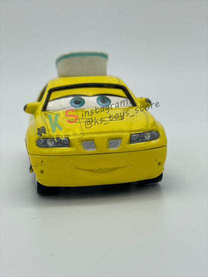 PRE-OWNED / LOOSE DISNEY PIXAR CARS BY MATTEL - "NURSE GTO" - PLAYED WITH CONDITION - READ DESCRIPTION!!!!!!!!!!!