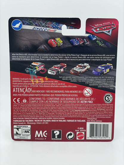 DISNEY PIXAR CARS 1:55 BY MATTEL, "MARLON “CLUTCHES” McKAY" CARS DINOCO 400 SERIES - BNIP