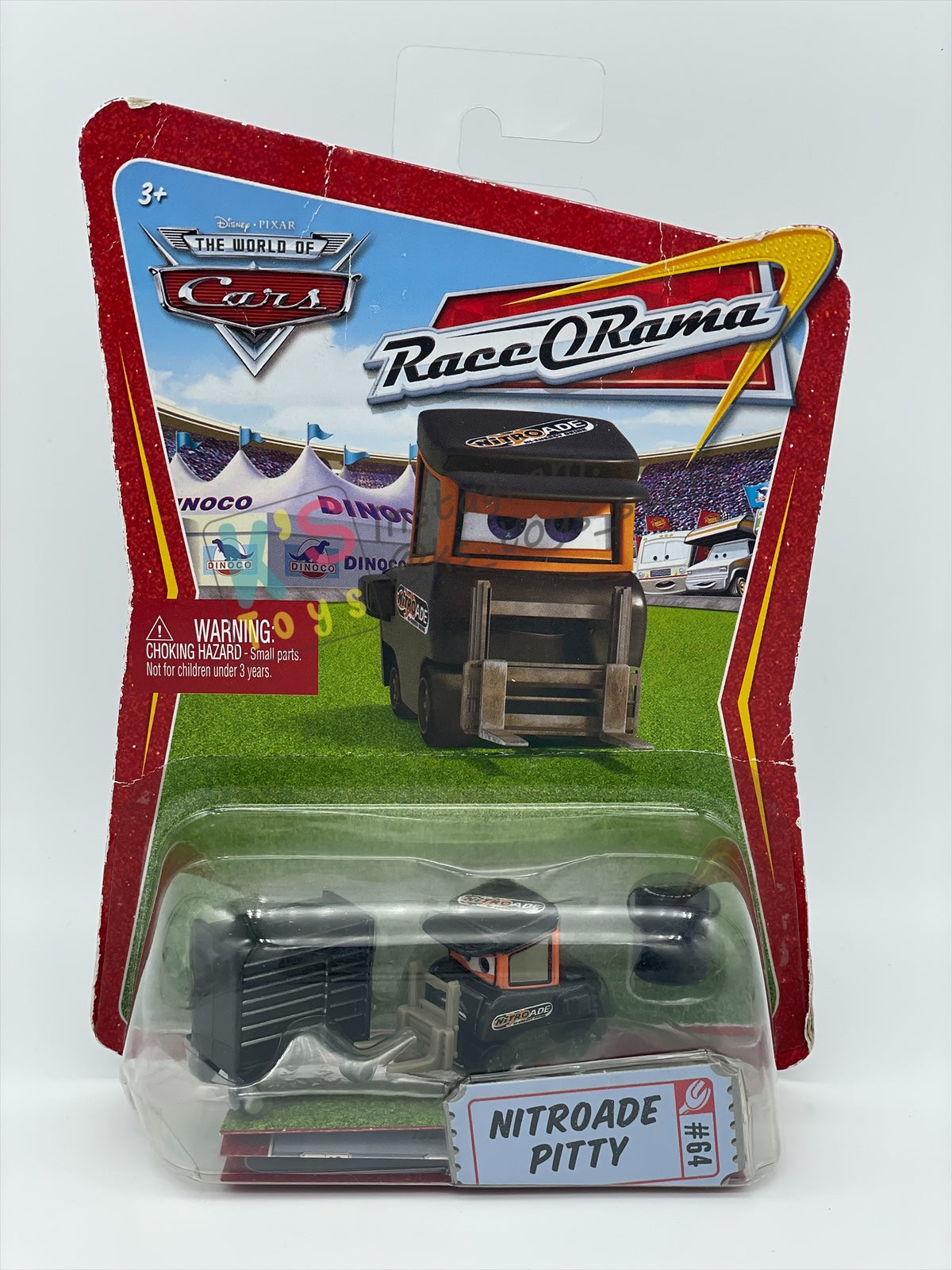 DISNEY PIXAR CARS 1:55 BY MATTEL, NITROADE PITTY - RACE ORAMA SERIES - BNIP