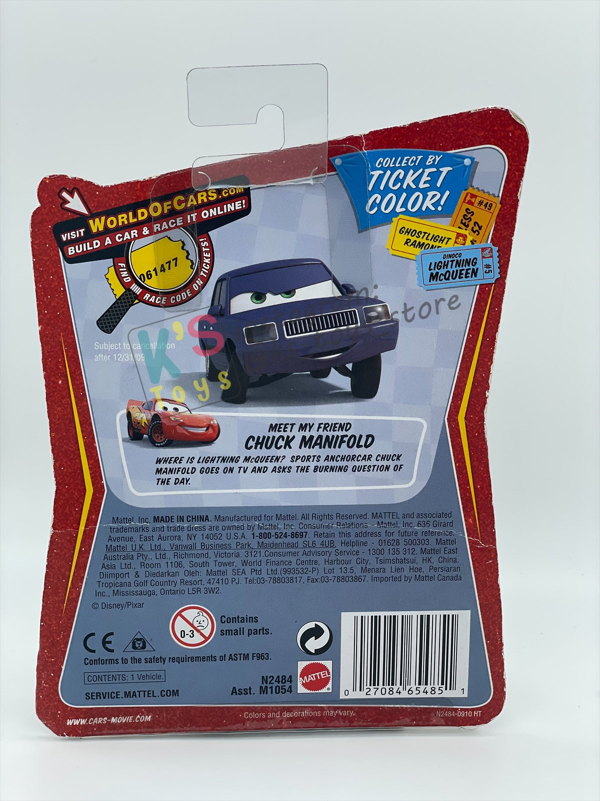 DISNEY PIXAR CARS 1:55 BY MATTEL, NITROADE PITTY - RACE ORAMA SERIES - BNIP