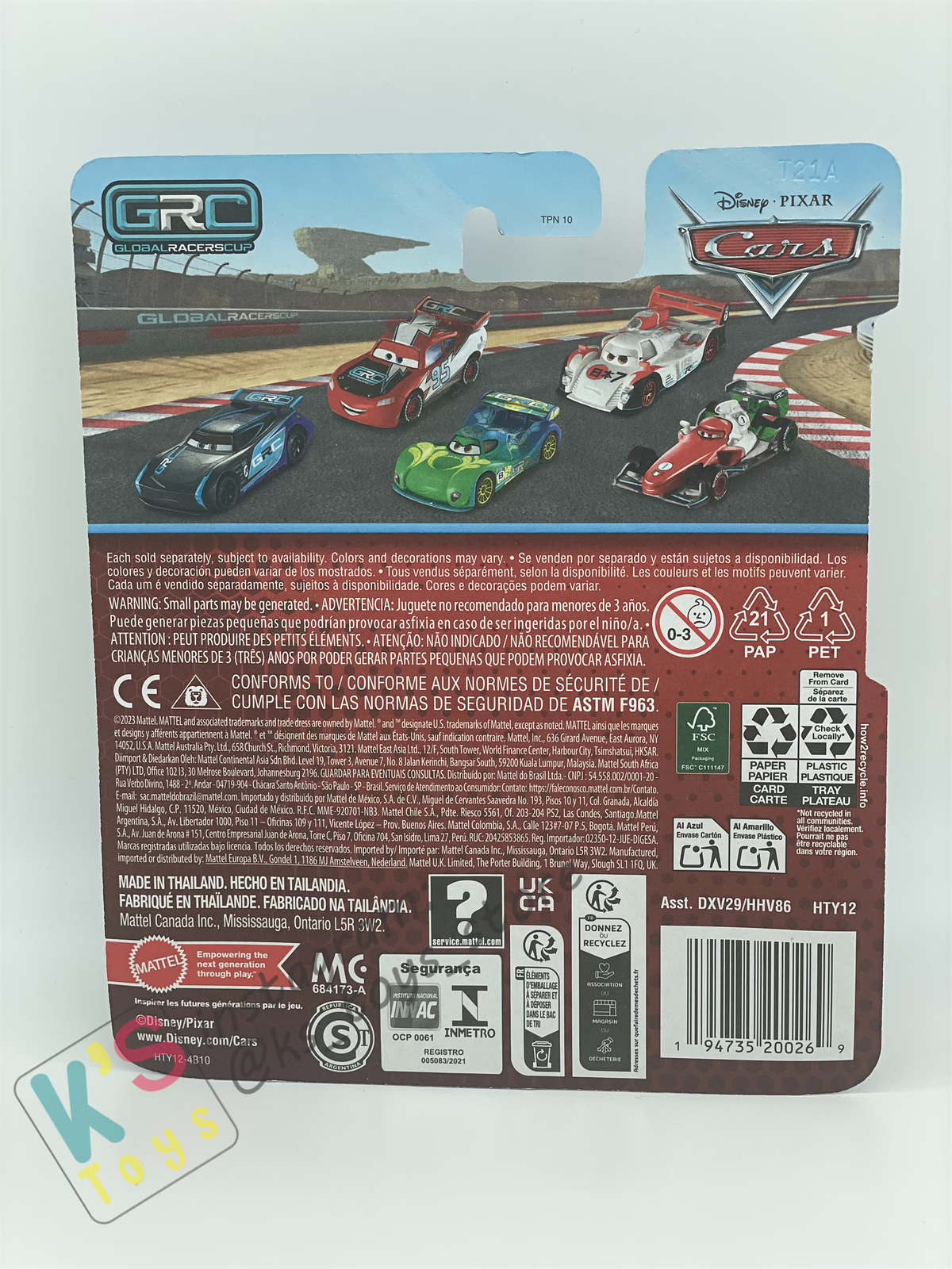 Disney Pixar Cars by MATTEL,  RAOUL CAROULE GRC - 2024 NEW RELEASE GRC SERIES - BNIP