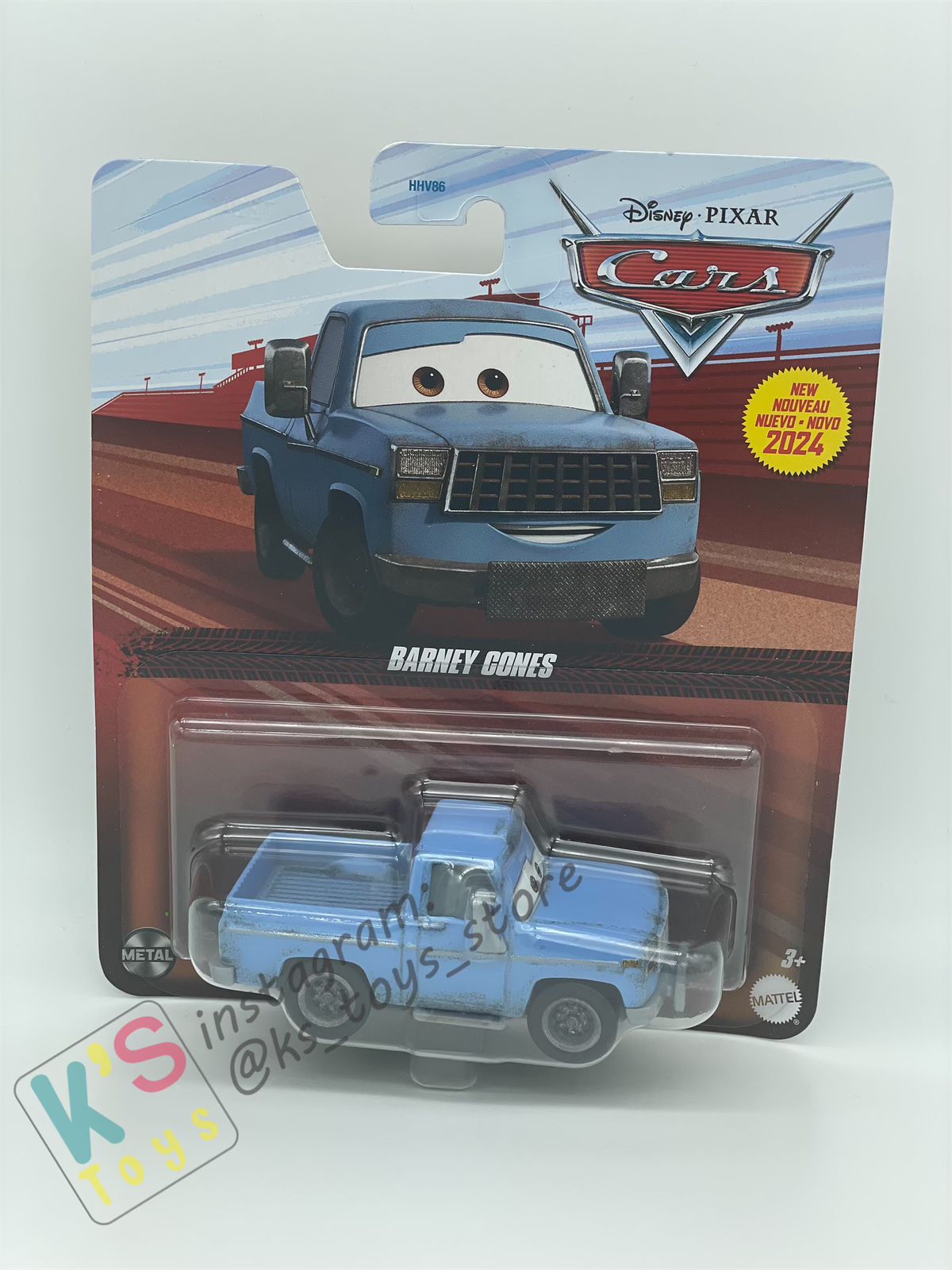 Disney Pixar Cars by MATTEL, BARNEY CONES - 2024 NEW RELEASE Case K 2024 - BNIP