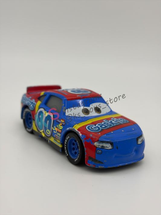 PRE-OWNED / LOOSE DISNEY PIXAR CARS 1:55 BY MATTEL - "REX REVLER" - CARS 3 PISTON CUP RACERS - PLAYED CONDITION