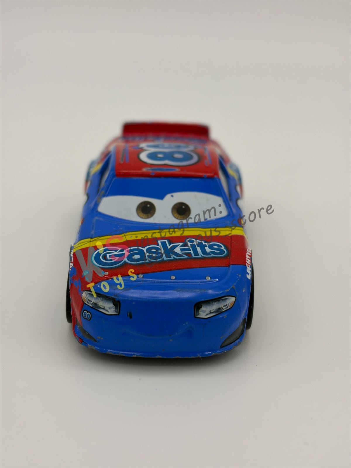 PRE-OWNED / LOOSE DISNEY PIXAR CARS 1:55 BY MATTEL - "REX REVLER" - CARS 3 PISTON CUP RACERS - PLAYED CONDITION