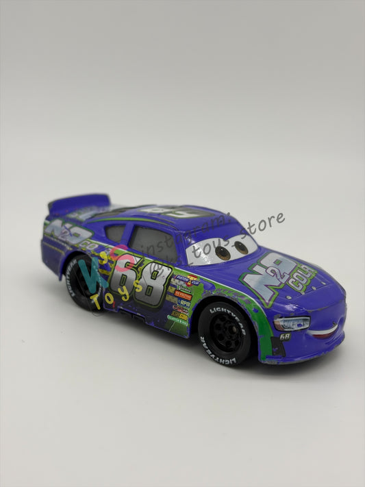PRE-OWNED / LOOSE DISNEY PIXAR CARS 1:55 BY MATTEL - "PARKER BRAKESTON (NO 2 COLA #68)" CARS 3 PISTON CUP RACERS SERIES - PLAYED CONDITION