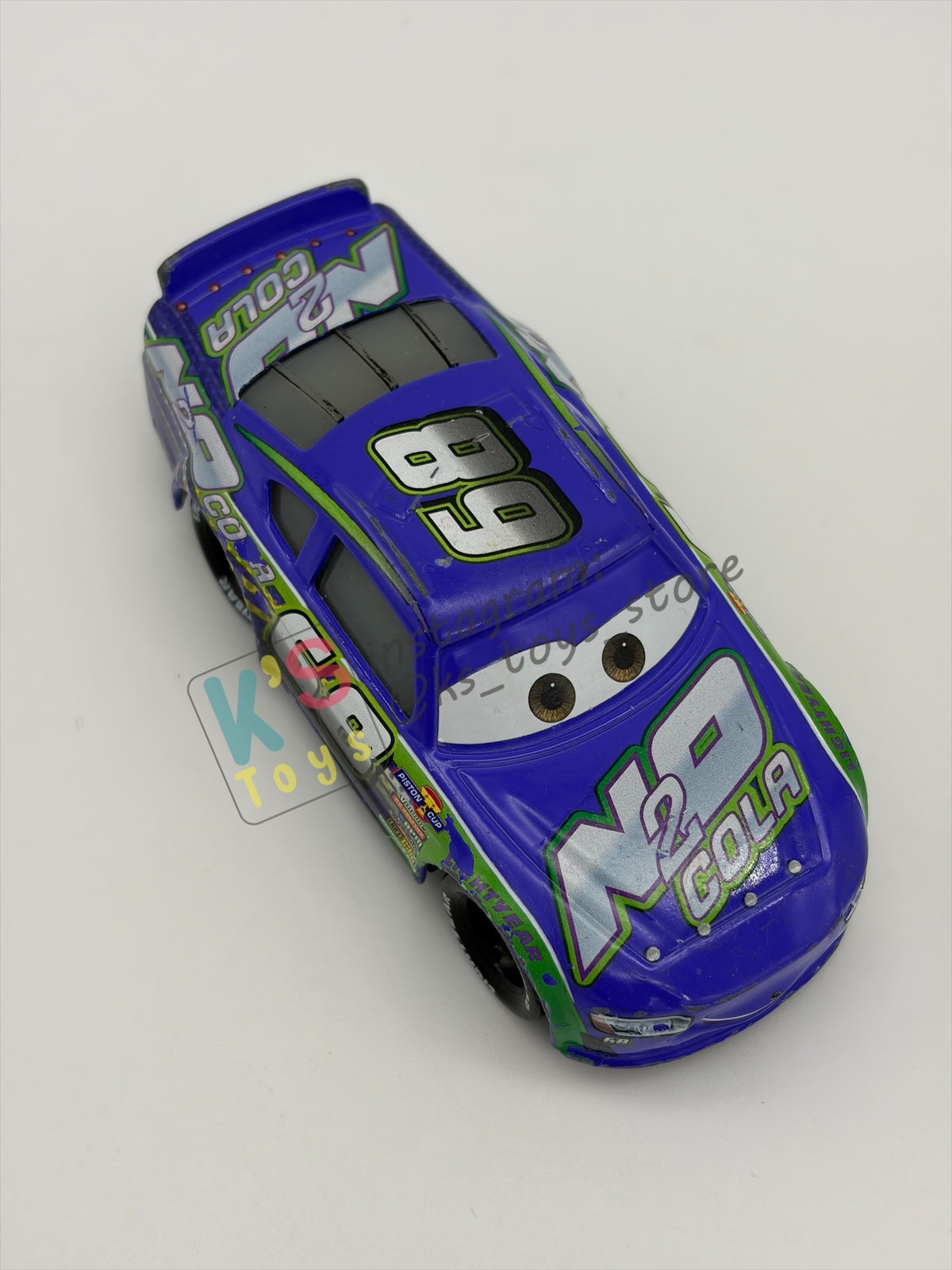 PRE-OWNED / LOOSE DISNEY PIXAR CARS 1:55 BY MATTEL - "PARKER BRAKESTON (NO 2 COLA #68)" CARS 3 PISTON CUP RACERS SERIES - PLAYED CONDITION
