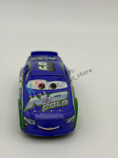PRE-OWNED / LOOSE DISNEY PIXAR CARS 1:55 BY MATTEL - "PARKER BRAKESTON (NO 2 COLA #68)" CARS 3 PISTON CUP RACERS SERIES - PLAYED CONDITION